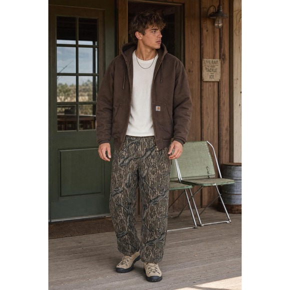 Carhartt Other - Vintage‎ Carhartt Camo Pants Mens 38x32 Mossy Oak Bottomland USA Hunting RARE